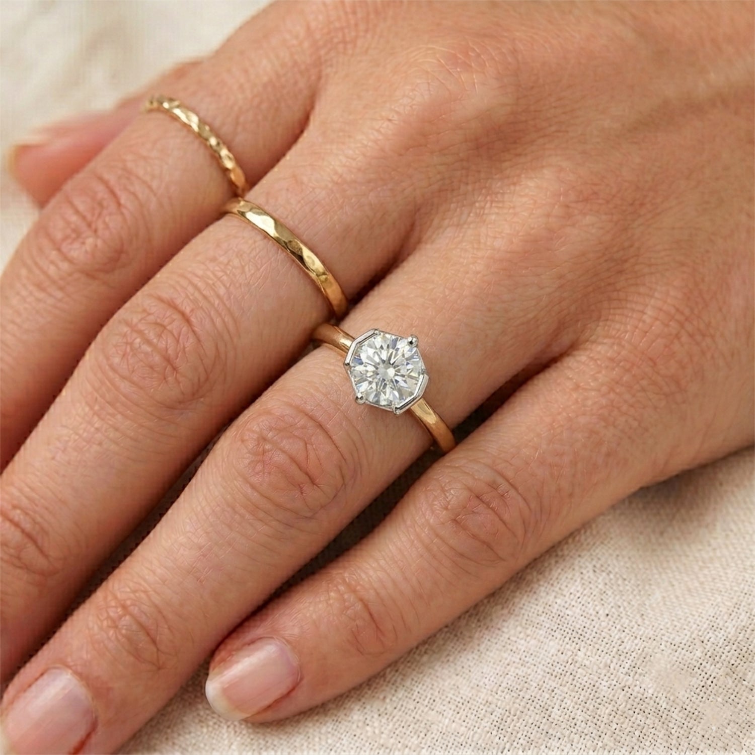 Luxuriant - Lab Grown Diamond (SI/G-H) Solitaire Ring in 18K Vermeil Yellow Gold Plated Sterling Silver 1.00 Ct. 8630149 3