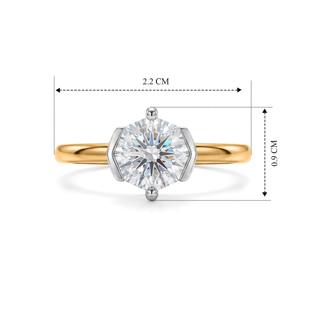 Luxuriant - Lab Grown Diamond (SI/G-H) Solitaire Ring in 18K Vermeil Yellow Gold Plated Sterling Silver 1.00 Ct._8630149_5