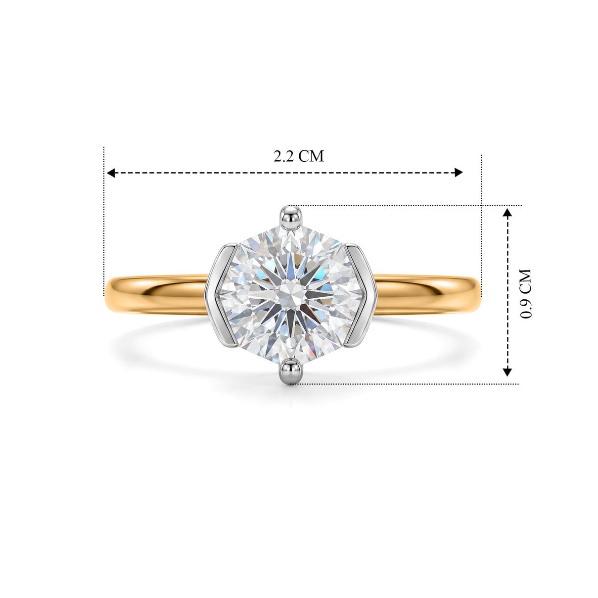Luxuriant - Lab Grown Diamond (SI/G-H) Solitaire Ring in 18K Vermeil Yellow Gold Plated Sterling Silver 1.00 Ct. 8630149 6