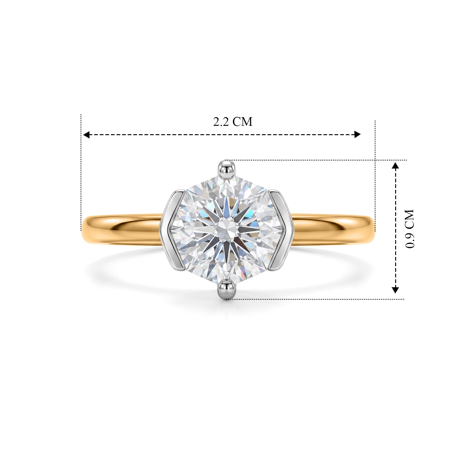Luxuriant - Lab Grown Diamond (SI/G-H) Solitaire Ring in 18K Vermeil Yellow Gold Plated Sterling Silver 1.00 Ct. 8630149 6