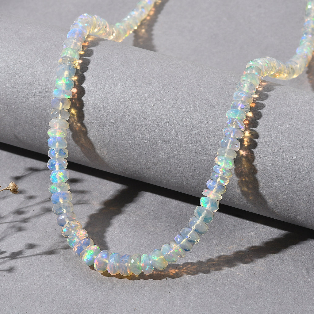 D'Joy - Ethiopian Opal Necklace (Size - 18+2 Ext) in Rhodium Overlay Sterling Silver 65.00 Ct._8630712_2