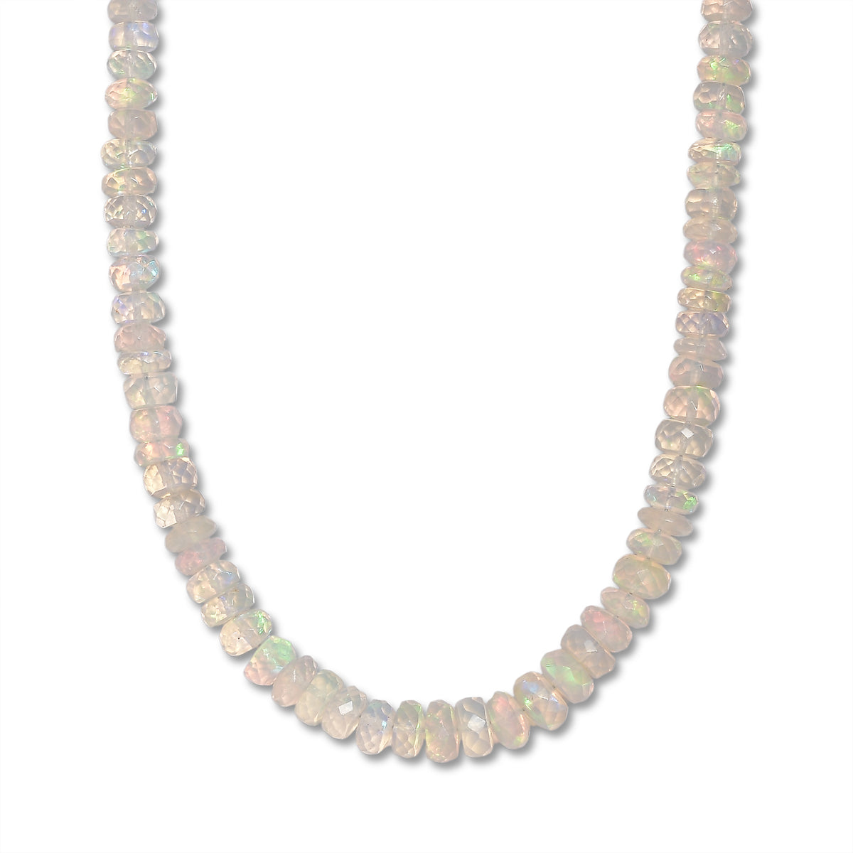 D'Joy - Ethiopian Opal Necklace (Size - 18+2 Ext) in Rhodium Overlay Sterling Silver 65.00 Ct. V32519843 4
