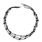 D'Joy - Shungite & Black Spinel Necklace (Size - 20) in Rhodium Overlay Sterling Silver 105.00 Ct._8630814_4