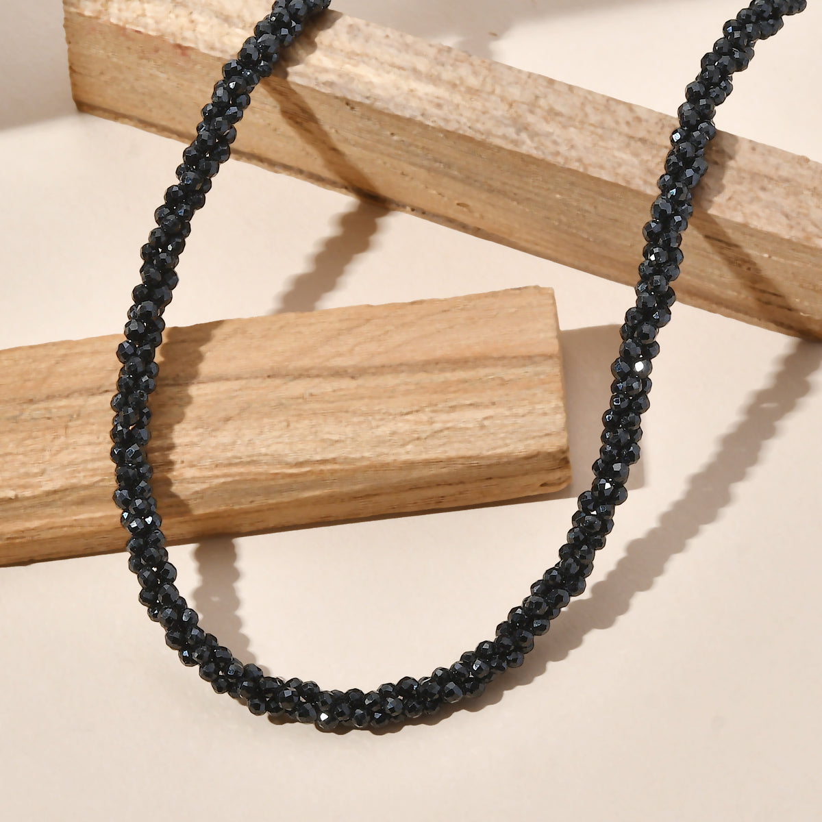 LA close Out Deal  - Black Spinel Necklace (Size - 20) in Rhodium Overlay Sterling Silver 85.00 Ct. V32564298 3