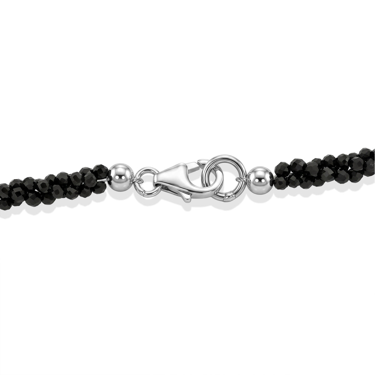 LA close Out Deal  - Black Spinel Necklace (Size - 20) in Rhodium Overlay Sterling Silver 85.00 Ct. V32564298 5