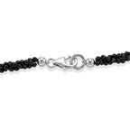 LA close Out Deal  - Black Spinel Necklace (Size - 20) in Rhodium Overlay Sterling Silver 85.00 Ct._8630815_4
