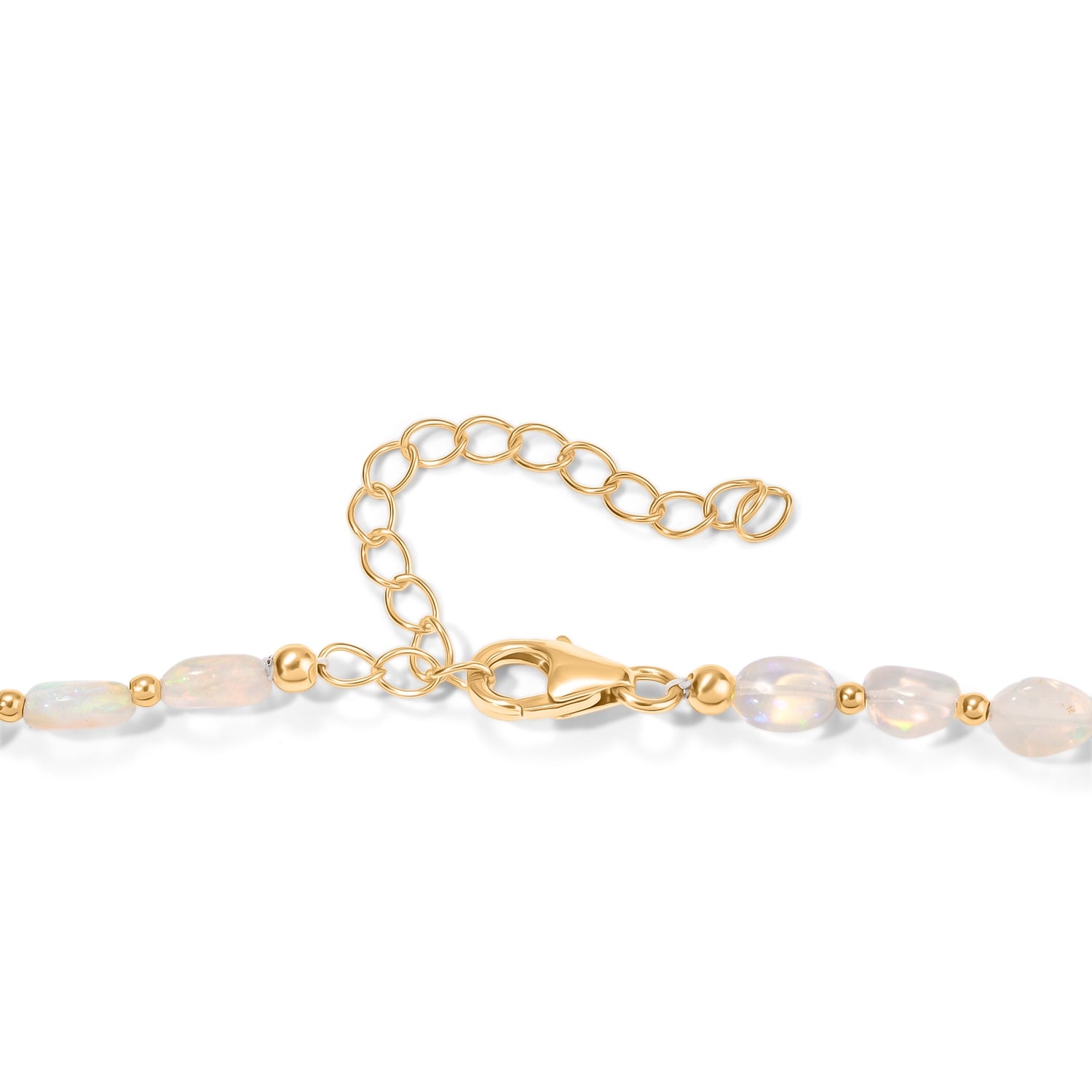 D'Joy - Ethiopian Opal Beads Necklace (Size - 18-2 Ext) in 18K Vermeil Yellow Gold Plated Sterling Silver 40.00 Ct. 8630816 5