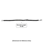 D'Joy - Black Spinel Beads Bracelet (Size - 7.5) in Rhodium Overlay Sterling Silver 47.00 Ct._8630850_5