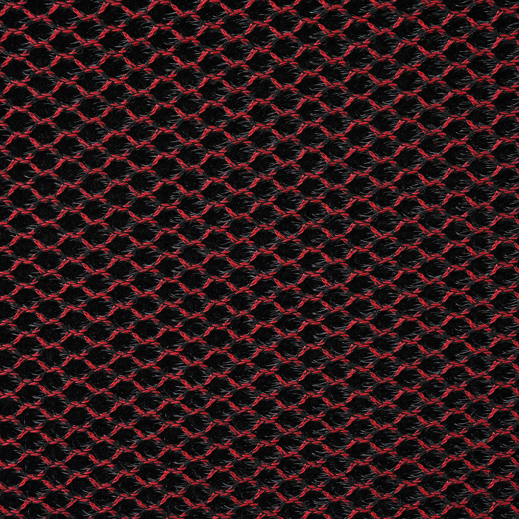 Heavy Duty Dirt Trapping Elastic Wire Doormat - Non Slip Entrance Mat - Black & Red_8630982_3