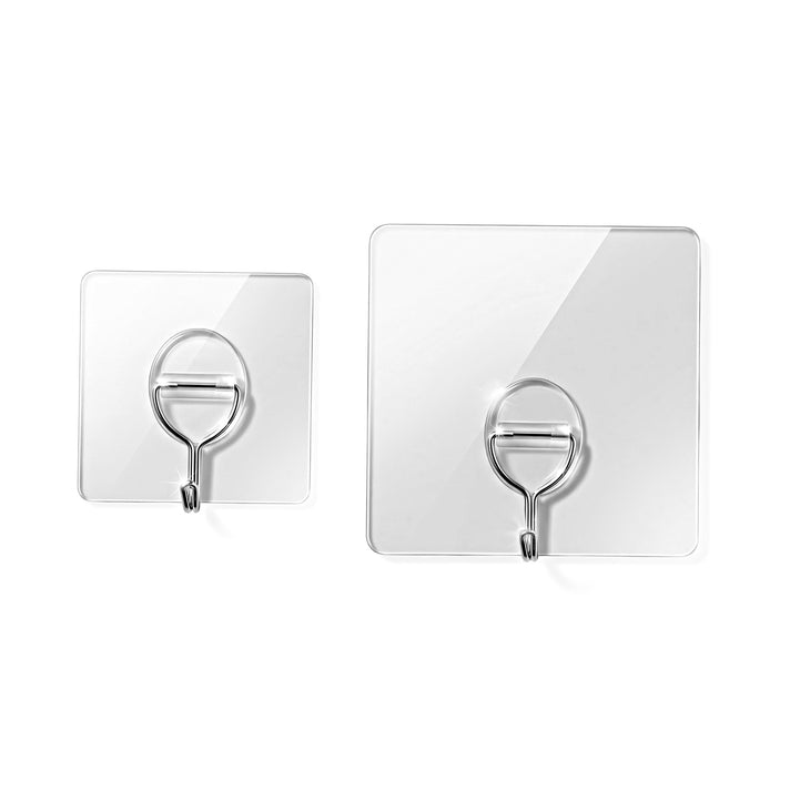 LIVMORE 12-Piece Heavy Duty Transparent Removable Wall Hooks Set 8631042 1