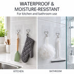 LIVMORE 12-Piece Heavy Duty Transparent Removable Wall Hooks Set. Can hold up to 7kgs weight_8631042_3
