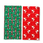 Set of 2 - Christmas Gift Wrapping Paper Sheets (56x56cm) - Red & Dark Green - 40 Sheets Total_8631056