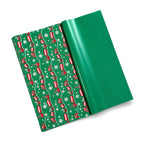 Set of 2 - Christmas Gift Wrapping Paper Sheets (56x56cm) - Red & Dark Green - 40 Sheets Total_8631056_5