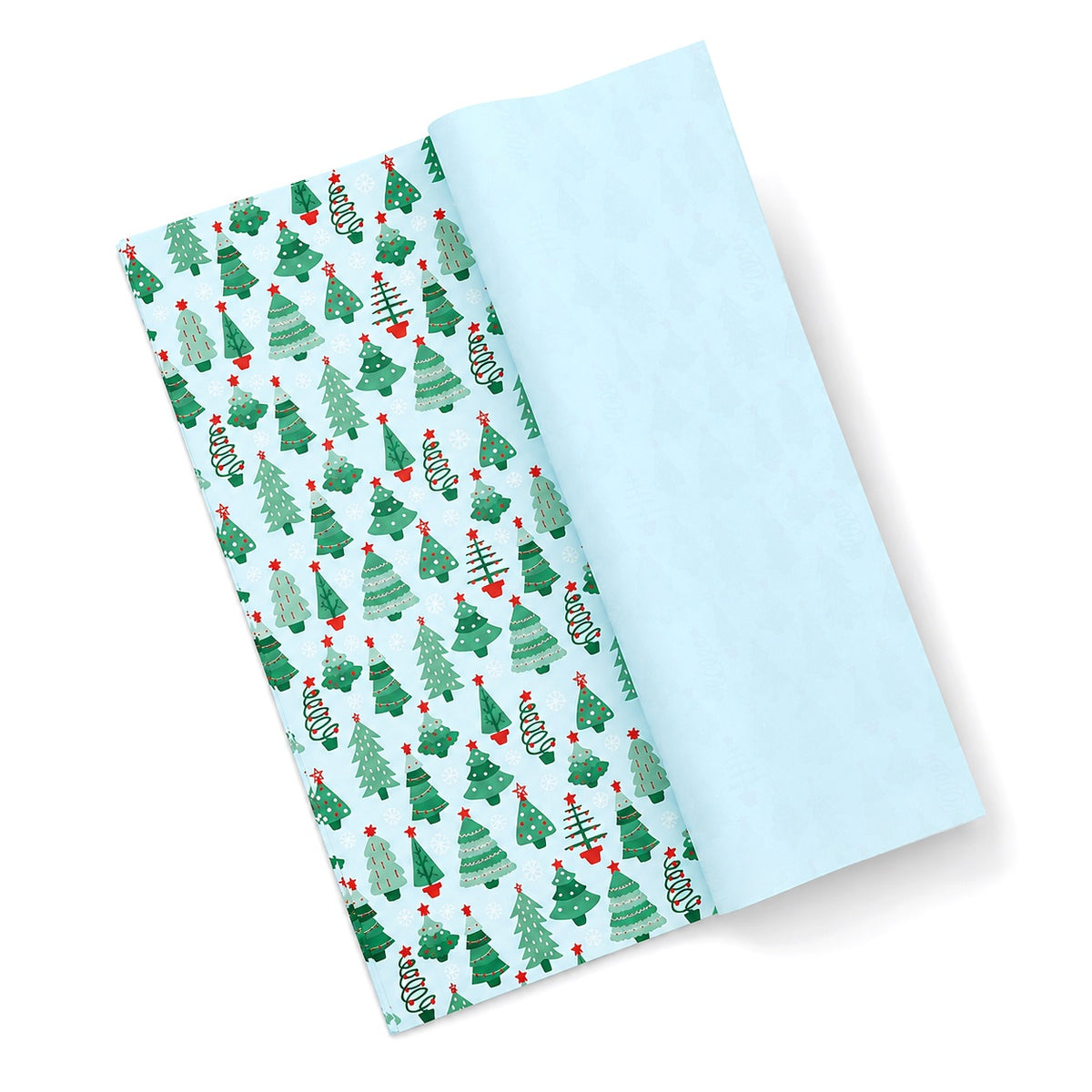 Set of 2 - Christmas Gift Wrapping Paper Sheets (56x56cm) - Red &amp; Dark Green - 40 Sheets Total 8631057 5