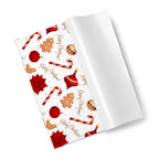 Set of 2 - Christmas Gift Wrapping Paper Sheets (56x56cm) - White & Light Blue - 40 Sheets Total_8631057_6