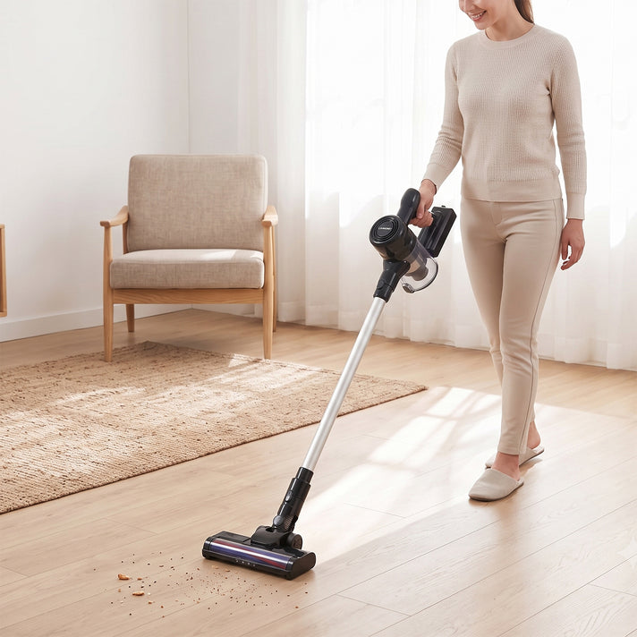 LIVMORE Cordless Vacuum - Lightweight 3.1Kg,  200w/20kpa with HEPA Filter, 2 in 1 Fabric Brush &amp; Wall Bracket- Up to 60 Min Runtime With LIFETIME WARRANTY 8631215 2