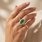 EverTrue Green Onyx Fillegree Work Ring Pure Yellow Brass  5.060  Ct._8631399_2