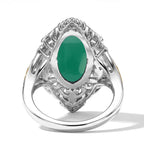 EverTrue Green Onyx Fillegree Work Ring Pure Yellow Brass  5.060  Ct._8631399_4