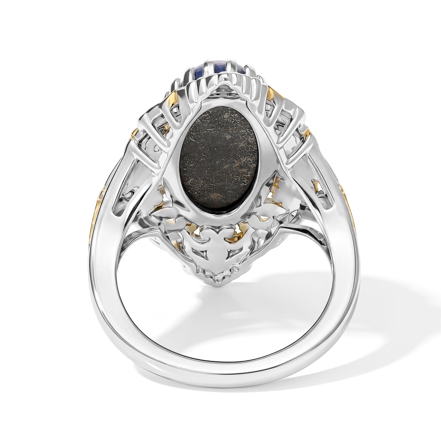 EverTrue Lapis Lazuli Fillegree Work Ring Pure Yellow Brass  5.585  Ct. 8631408 4