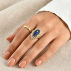 EverTrue Labradorite Fillegree Work Ring Pure Yellow Brass  5.355  Ct._8631417_2