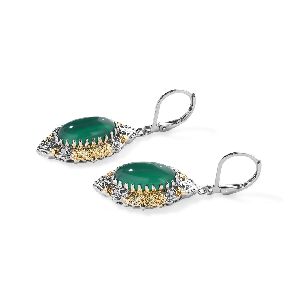 EverTrue Green Onyx Fancy Earring Pure Yellow Brass  6.968  Ct._8631448_3