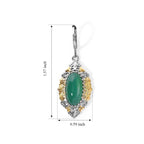 EverTrue Green Onyx Fancy Earring Pure Yellow Brass  6.968  Ct._8631448_4