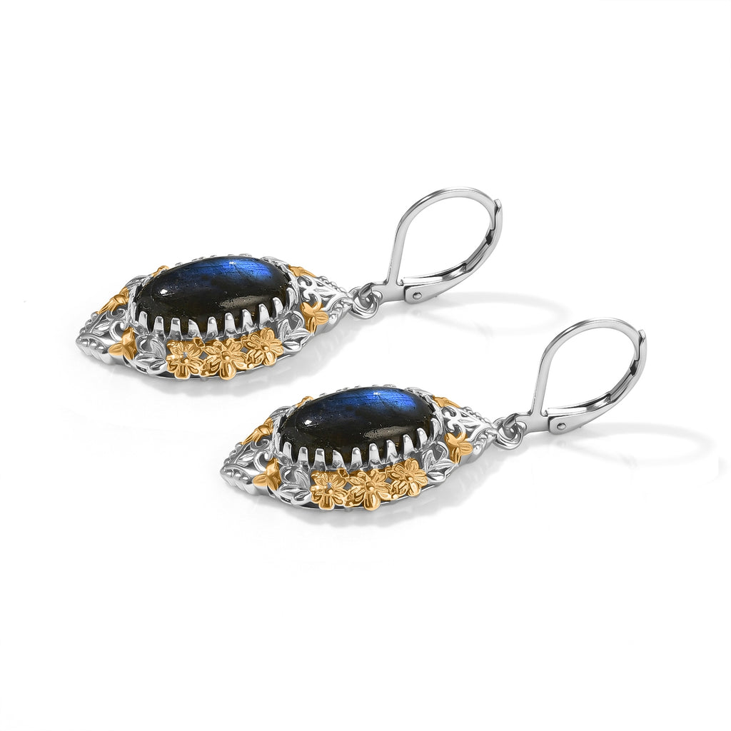 EverTrue Labradorite Fancy Earring Pure Yellow Brass  7.268  Ct._8631473_2