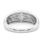 Live From Vegas - Luxuriant - Lab Grown Diamond (SI/G-H) Solitaire Band Ring in Rhodium Overlay Sterling Silver 1.00 Ct._8631539_4
