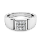 Live From Vegas - Luxuriant - Lab Grown Diamond (SI/G-H) Band Ring in Rhodium Overlay Sterling Silver 0.30 Ct._8631549
