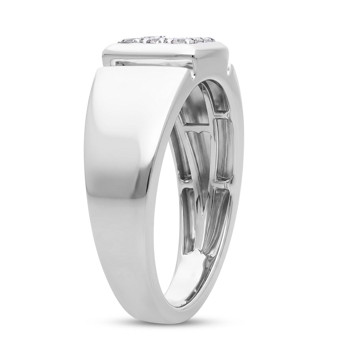 Live From Vegas - Luxuriant - Lab Grown Diamond (SI-G-H) Band Ring in Rhodium Overlay Sterling Silver 0.30 Ct. 8631549 4