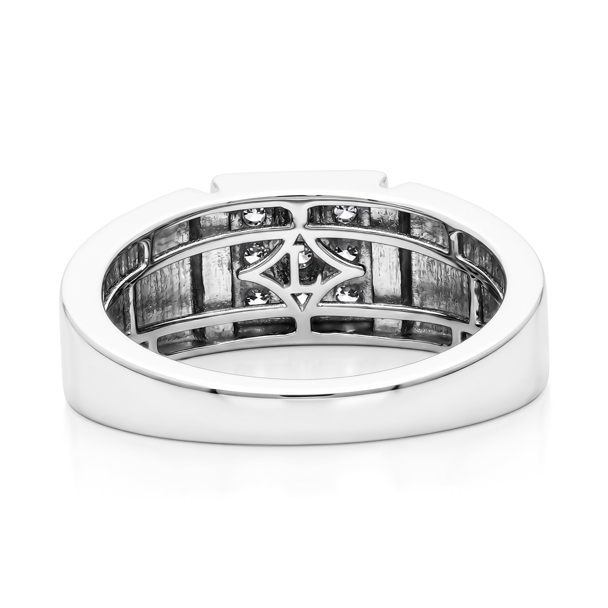 Live From Vegas - Luxuriant - Lab Grown Diamond (SI-G-H) Band Ring in Rhodium Overlay Sterling Silver 0.30 Ct. 8631549 5
