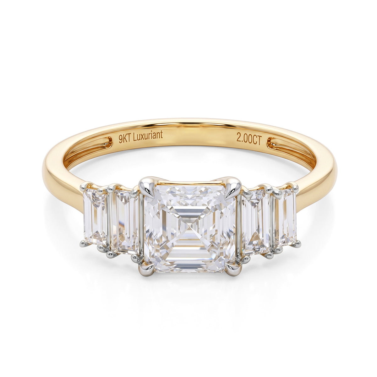 Luxuriant - 9K Yellow Gold IGI Certified Lab Grown Diamond (VS/E-F) Ring 2.00 Ct. 8631613 0