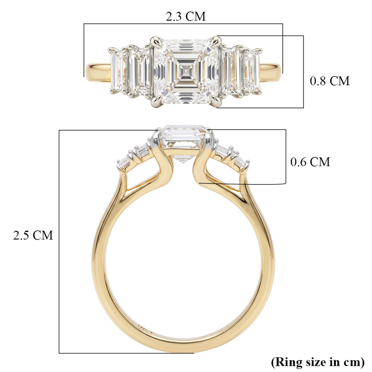Luxuriant - 9K Yellow Gold IGI Certified Lab Grown Diamond (VS/E-F) Ring 2.00 Ct. 8631613 7