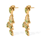 D'Joy - Peridot Leaf Vine Dangling Earring with Push Back in 18K Vermeil Yellow Gold Plated Sterling Silver 1.70 Ct._8632197_3