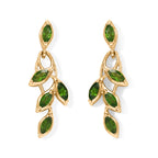 D'Joy - Natural Chrome Diopside Dangling Earring with Push Back in Yellow Gold Plated Sterling Silver 1.66 Ct._8632240