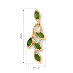 D'Joy - Natural Chrome Diopside Dangling Earring with Push Back in Yellow Gold Plated Sterling Silver 1.66 Ct._8632240_4