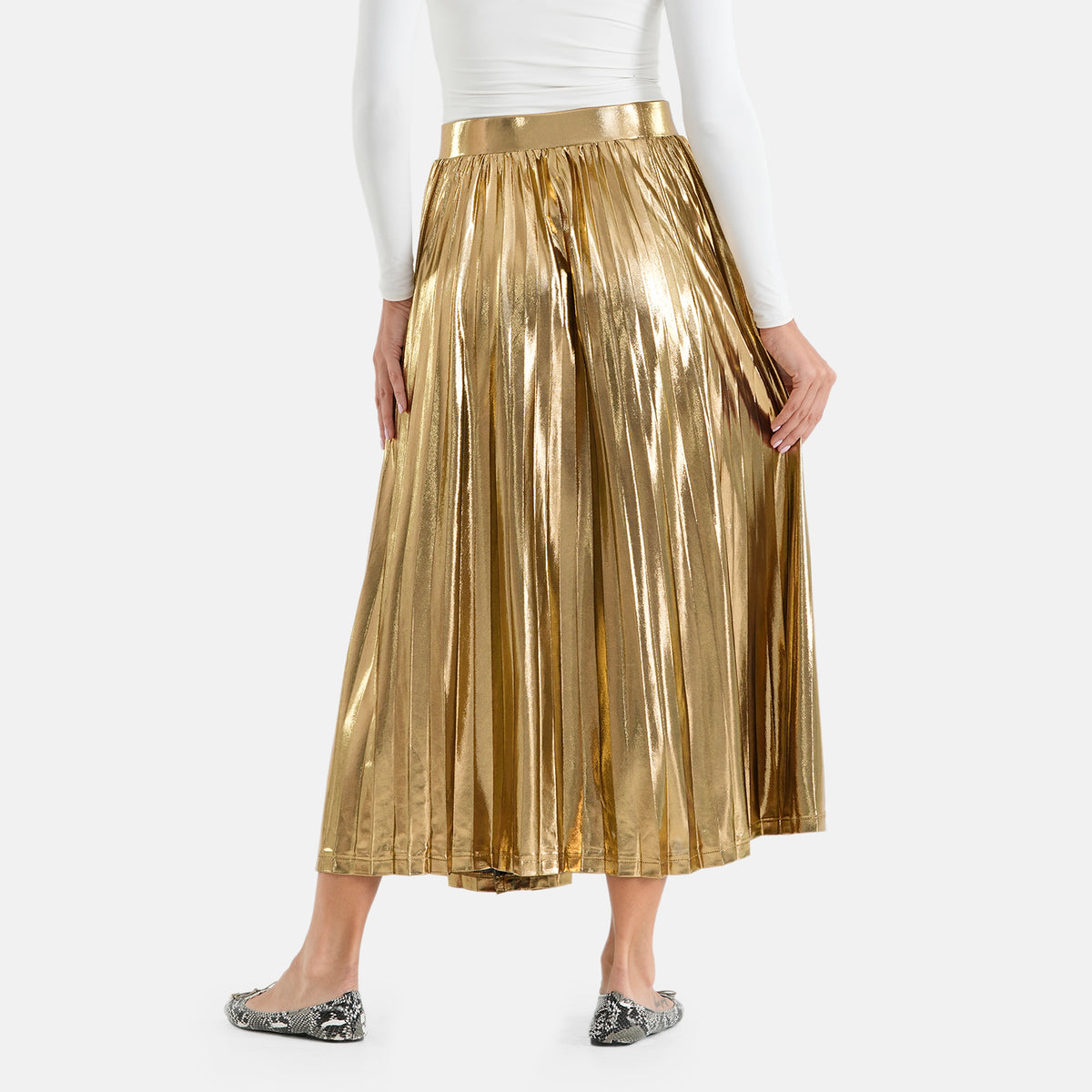 La Marey Patterned Skirt (Size - S-M) - Gold 8632890 1