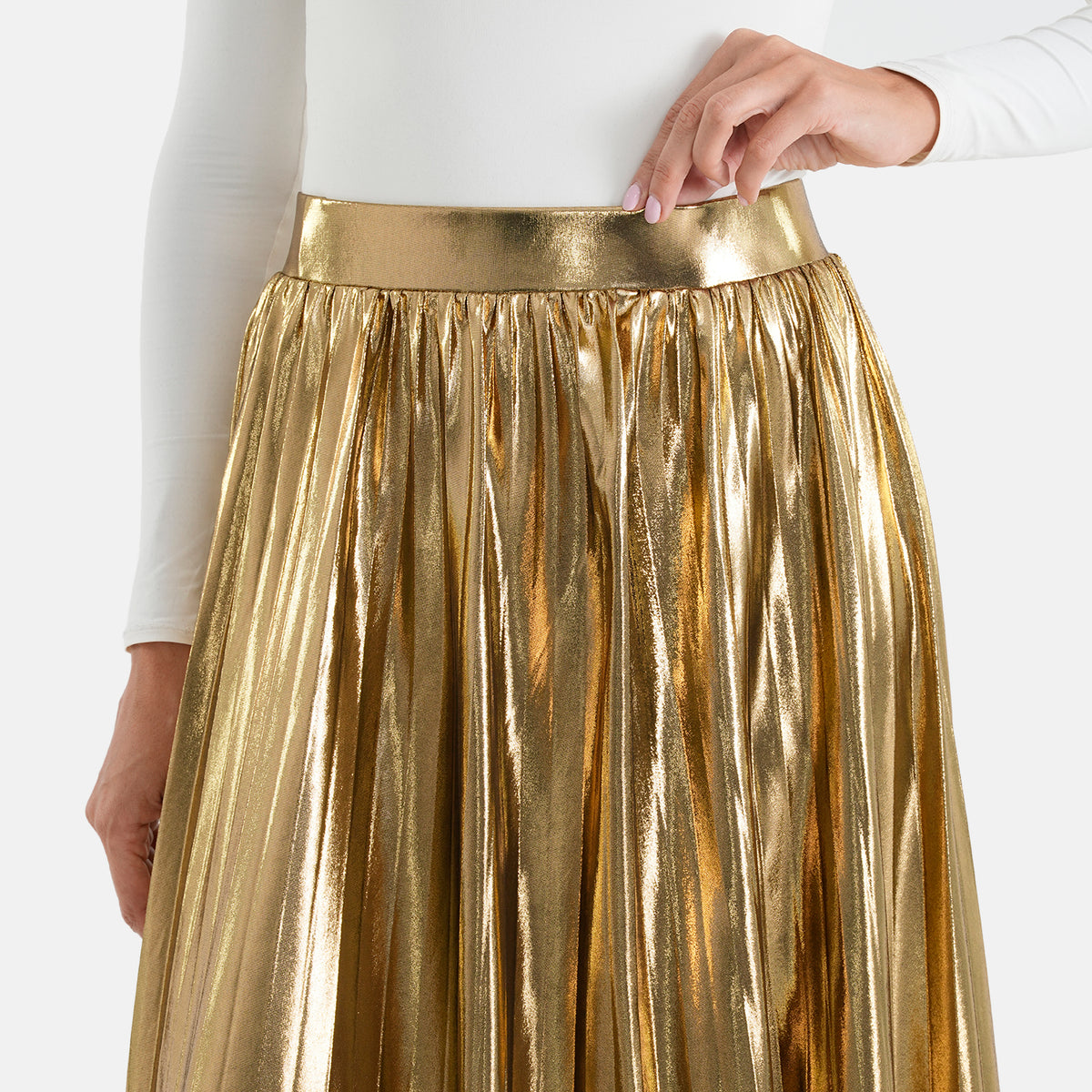 La Marey Patterned Skirt (Size - S-M) - Gold 8632890 4
