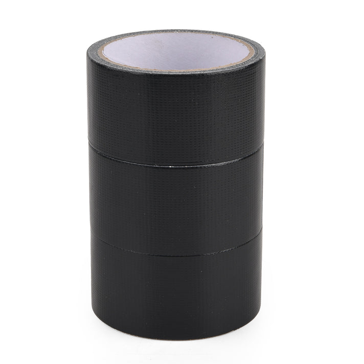 Set of 3 Heavy-Duty Multipurpose Duct Tape Rolls - Strong Adhesive Repair Tape - Black 8633005 1