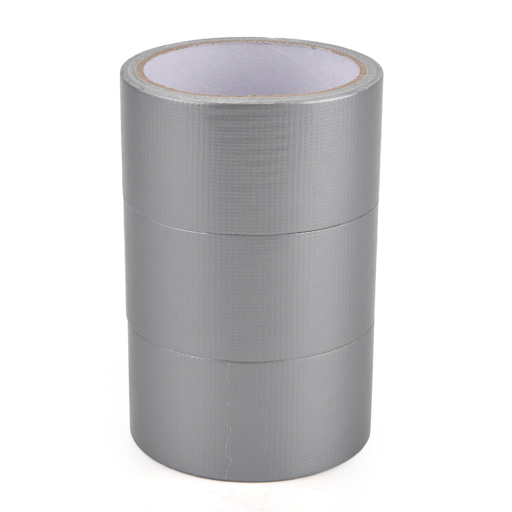 Set of 3 Heavy-Duty Multipurpose Duct Tape Rolls - Strong Adhesive Repair Tape - Grey_8633006