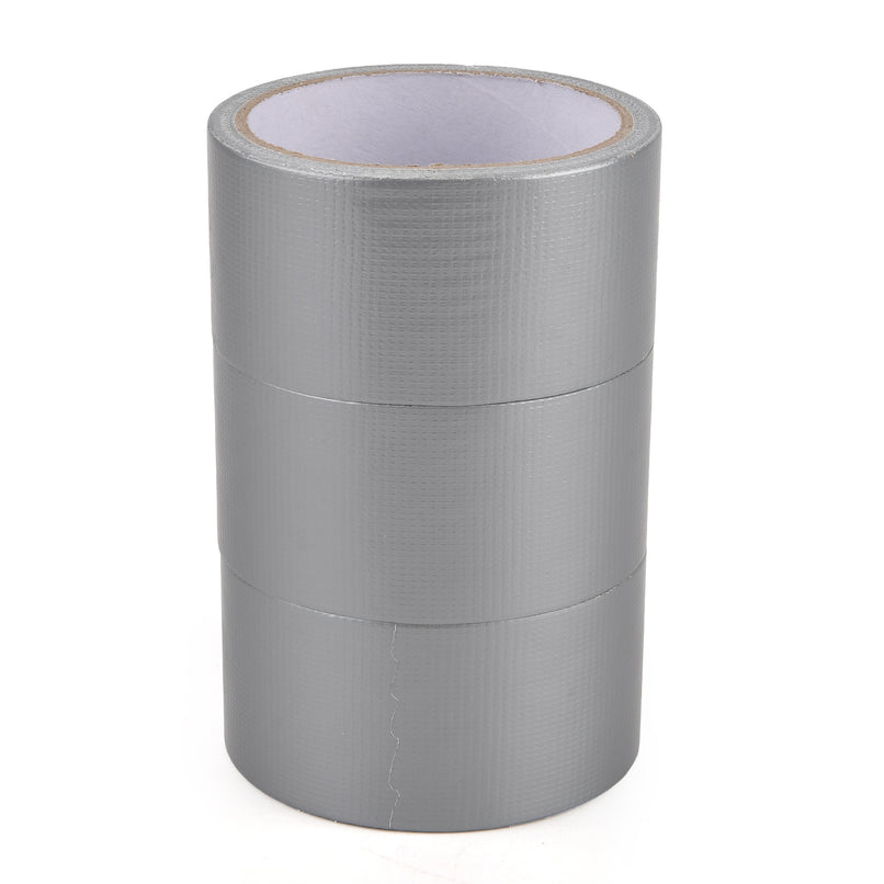 Set of 3 Heavy-Duty Multipurpose Duct Tape Rolls - Strong Adhesive Repair Tape - Grey_8633006