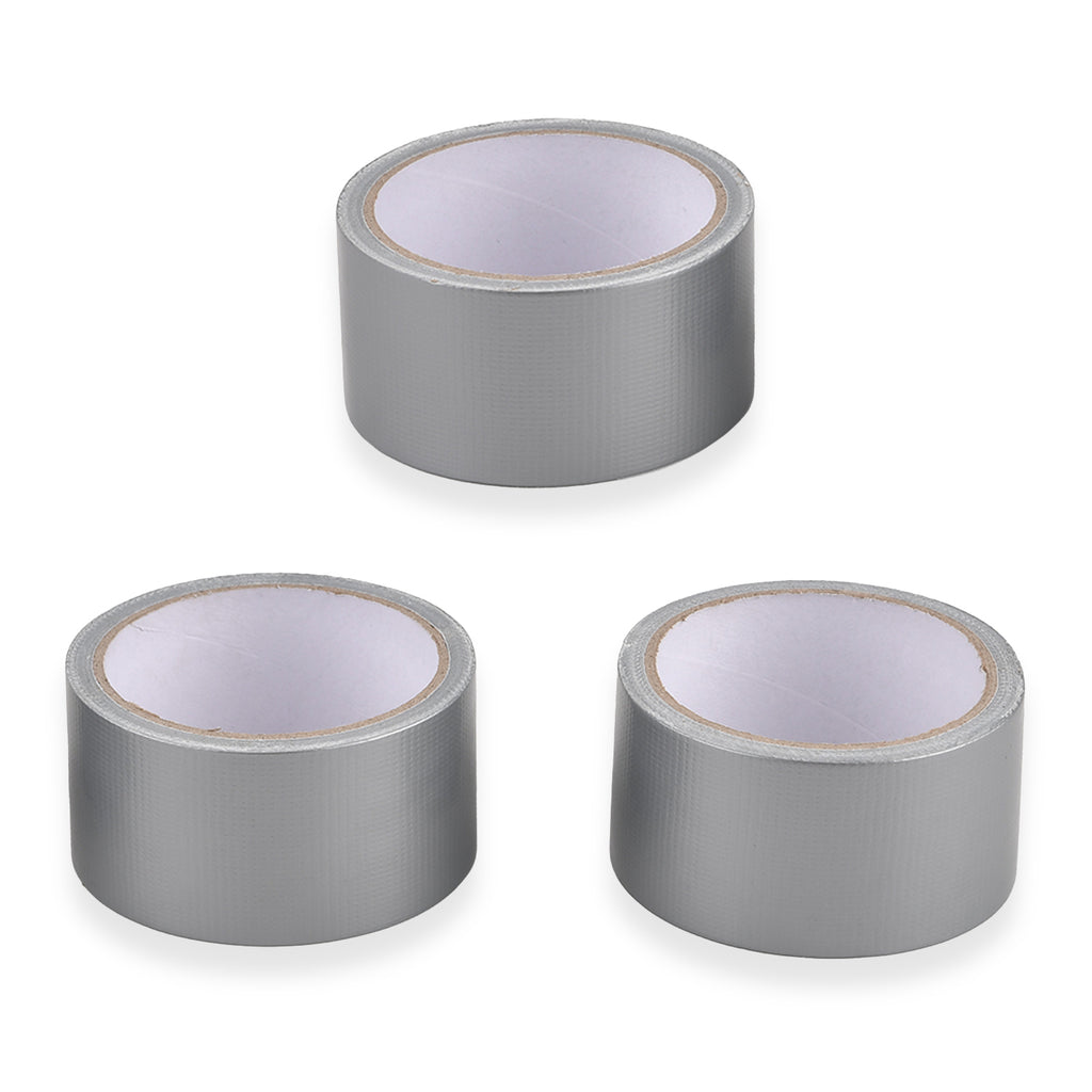 Set of 3 Heavy-Duty Multipurpose Duct Tape Rolls - Strong Adhesive Repair Tape - Grey_8633006_2