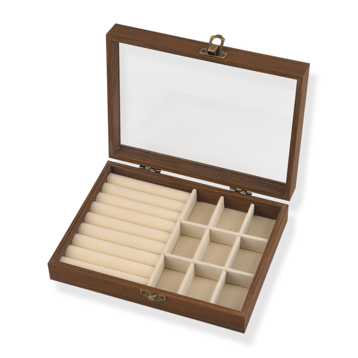 LIVMORE Patterned Jewellery Box (Size 7x5x2 in) - Cream &amp; Cream 8633159 0
