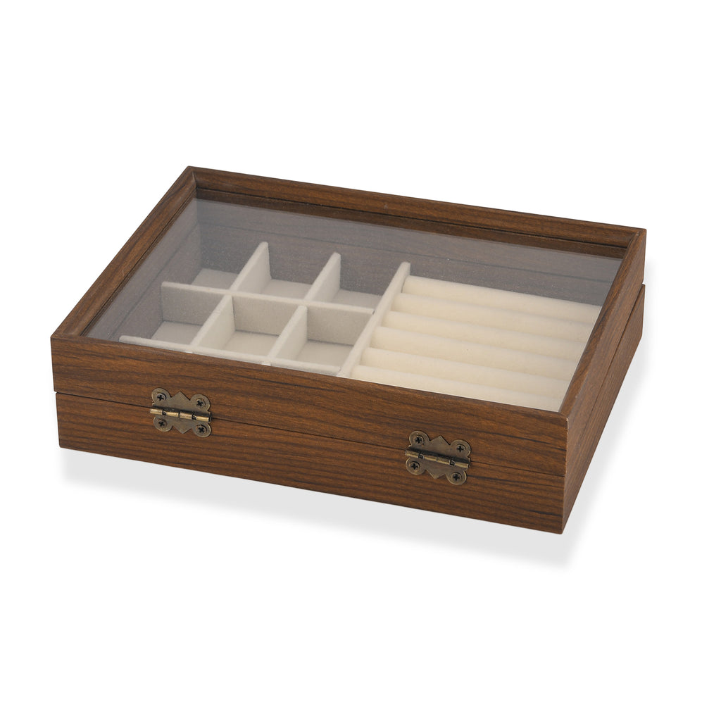 LIVMORE Patterned Jewellery Box (Size 7x5x2 in) - Cream & Cream_8633159_3