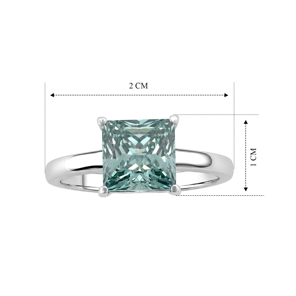 D'Joy - Paraiba Colour  Moissanite Solitaire Ring in Rhodium Overlay Sterling Silver 2.40 Ct._8634634_5