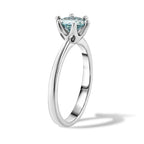 D'Joy - Paraiba Moissanite Solitaire Ring in Rhodium Overlay Sterling Silver_8634711_3