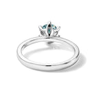 D'Joy - Paraiba Moissanite Solitaire Ring in Rhodium Overlay Sterling Silver_8634719_4