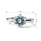 D'Joy - Paraiba Moissanite Solitaire Ring in Rhodium Overlay Sterling Silver_8634719_5