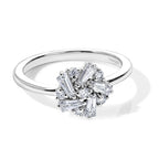 D'Joy - Moissanite Cluster Ring in Platinum Overlay Sterling Silver_8634777