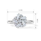 D'Joy - Moissanite Cluster Ring in Platinum Overlay Sterling Silver_8634778_5